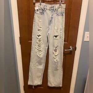 Kancan Ripped Mom Jeans